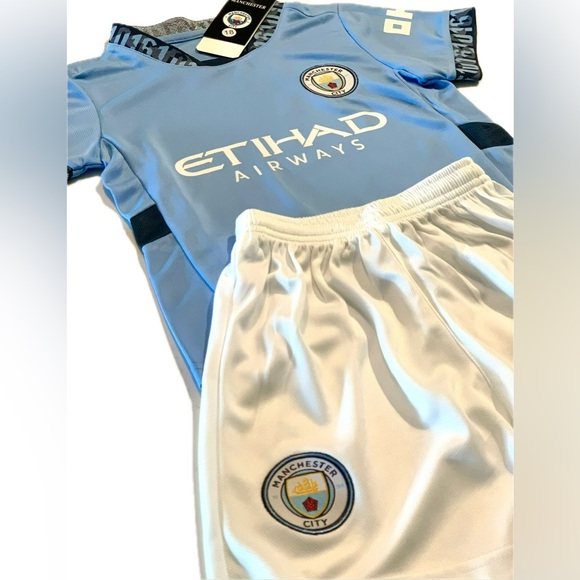 Haaland Kids Jersey Youth Large Soccer Kids Kits set shorts and matching jersey - Picture 4 of 6